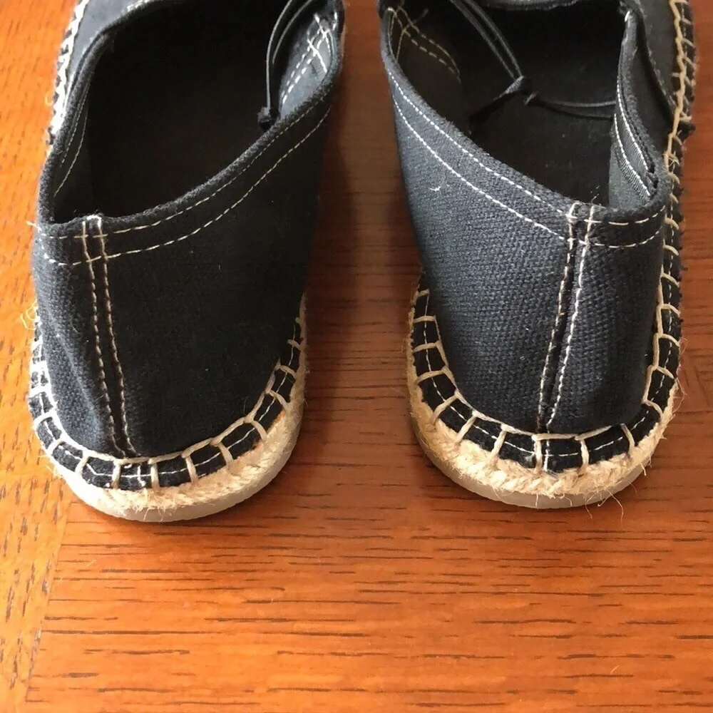 Urban Outfitters Classic Stitch Espadrille Shoe Black